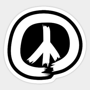 Simple World Peace Design Sticker